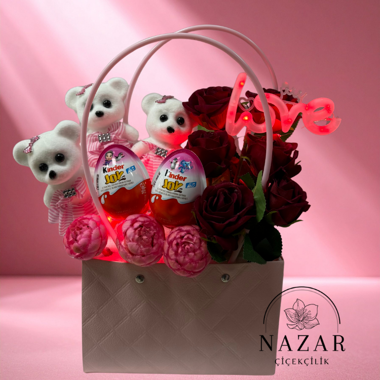 Ayıcıklı Gül Çantası 2