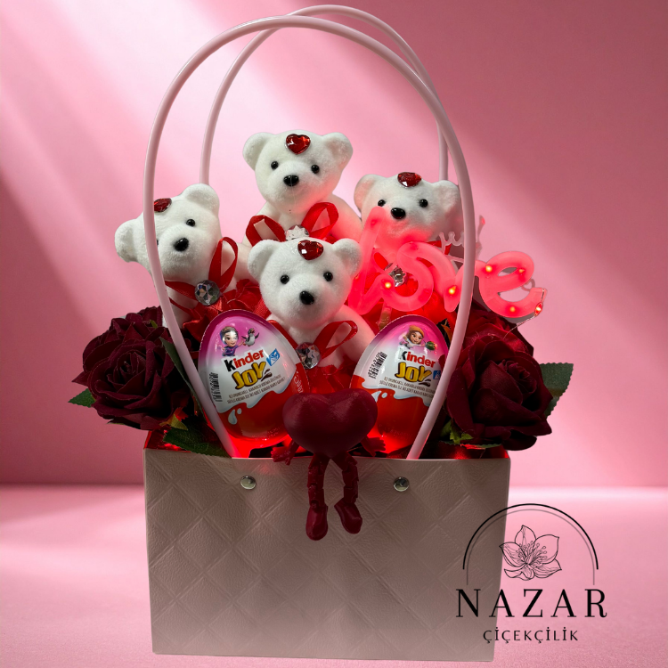 Ayıcıklı Gül Çantası 1